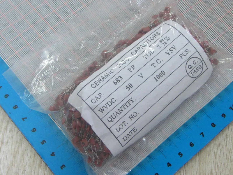 

1000pcs/lot High Quality 68NF 683 50V Ceramic dielectric Capacitor 68NF 683 50V dip ceramic capacitors 68NF
