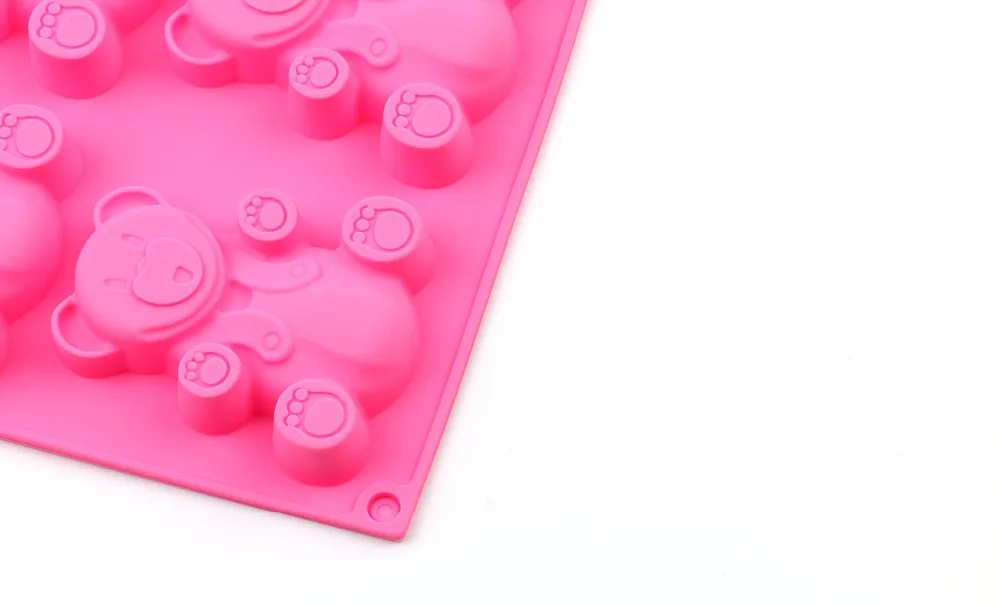 Lovely 3D Bear Form Cake Mold Silicone Mold Baking Tools Kitchen Fondant Cutters Kitchen Fondant Chocolate Mold Decorating