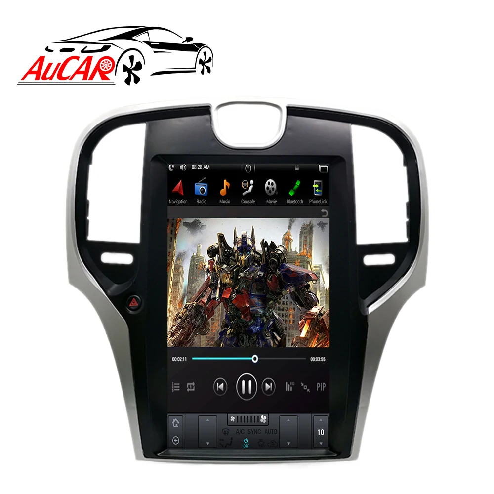 AuCAR Android Tesla вертикальное автомобильное радио для Chrysler 300C 2013-dvd-плеер gps Мультимедиа Навигация стерео сенсорный экран BT видео