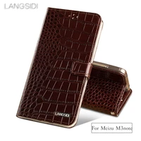 wangcangli phone case crocodile tabby fold deduction phone case formeizu m3note cell phone package handmade custom