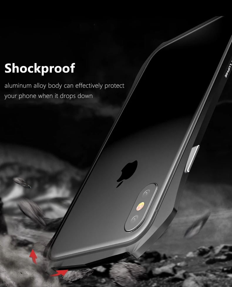 LUPHIE Крышка корпуса ля iPhone X Роскошный Жесткий металлический алюминиевый каркас ультра тонкий защитный чехол для iPhone X противоударный чехол