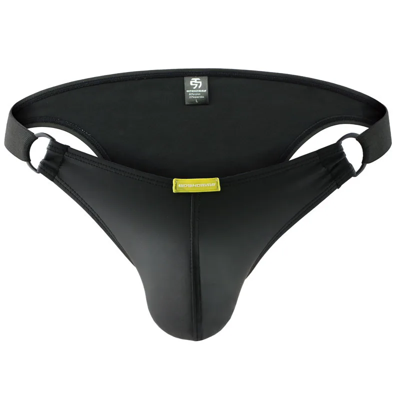 4PCS PU Leather Male Underwear Mens Briefs Sexy Underpants Mens Tong Underwear Briefs  Man Briefs Underwear Men Panties Lingerie