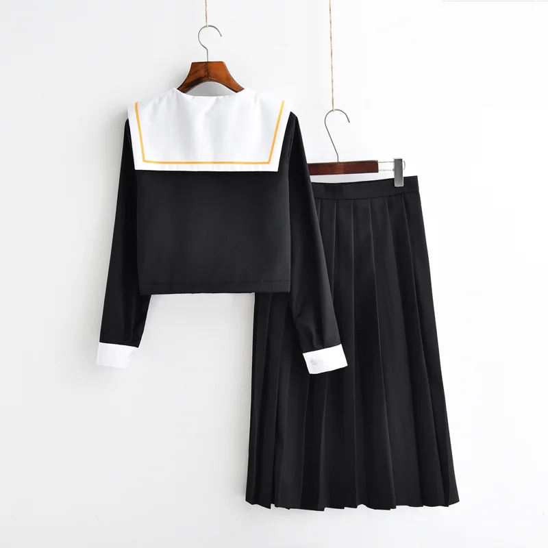 Японская школьная униформа для девочек в морском стиле топы + галстук бабочка