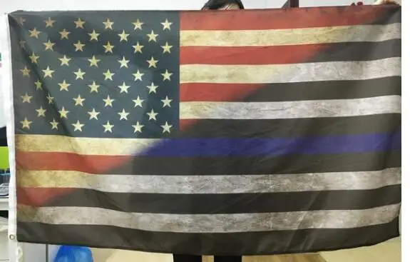 

Винтажные половины флагов США, ретро Половина Американский баннер со страной 3x5 футов 150x90 см, латунный металлический флаг с отверстиями
