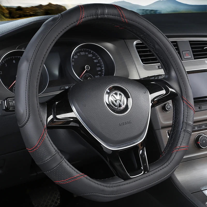 DERMAY D-образная основа для VW Golf 7 MK7 VII мягкие кожаные Нескользящие аксессуары Volkswagen