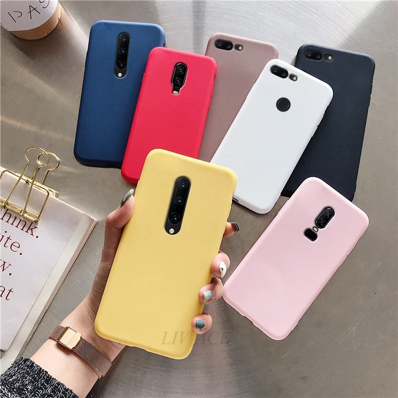 matte candy color silicone phone case on for oneplus 8 6 6t 5 5t 7 pro 7t red black tpu back cover fundas cases for one plus 6 5 free global shipping
