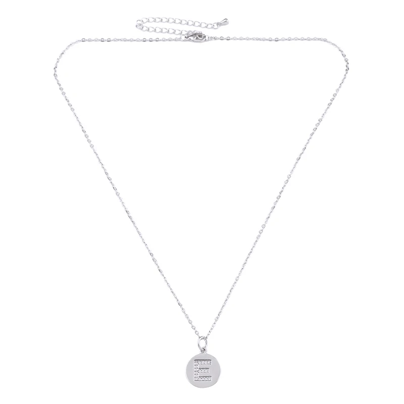 Ожерелье OCERIO с фианитами и инициальными буквами крошечное ожерелье круглым