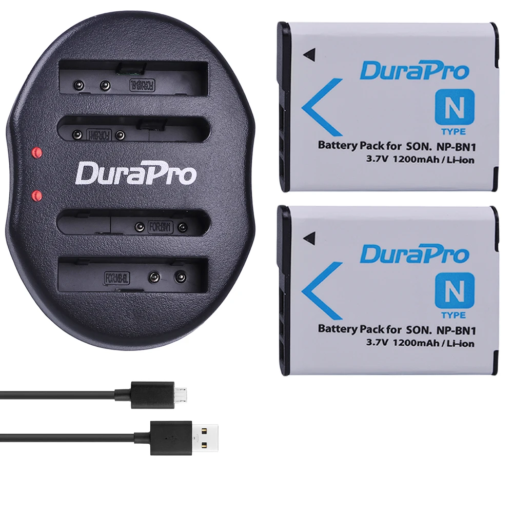 2 шт. NP-BN1 NP BN1 NPBN1 сменная батарея для камеры + USB двойное зарядное устройство Sony
