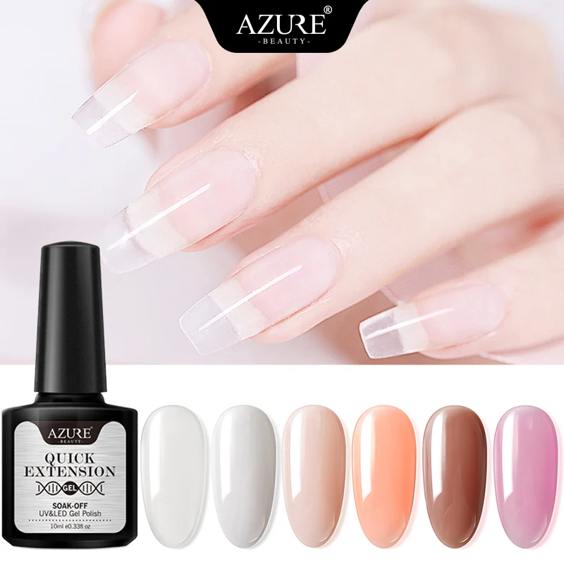 Лак для ногтей Azure Beauty светодиодный Гель лак с расширенным стеклом набор дизайна