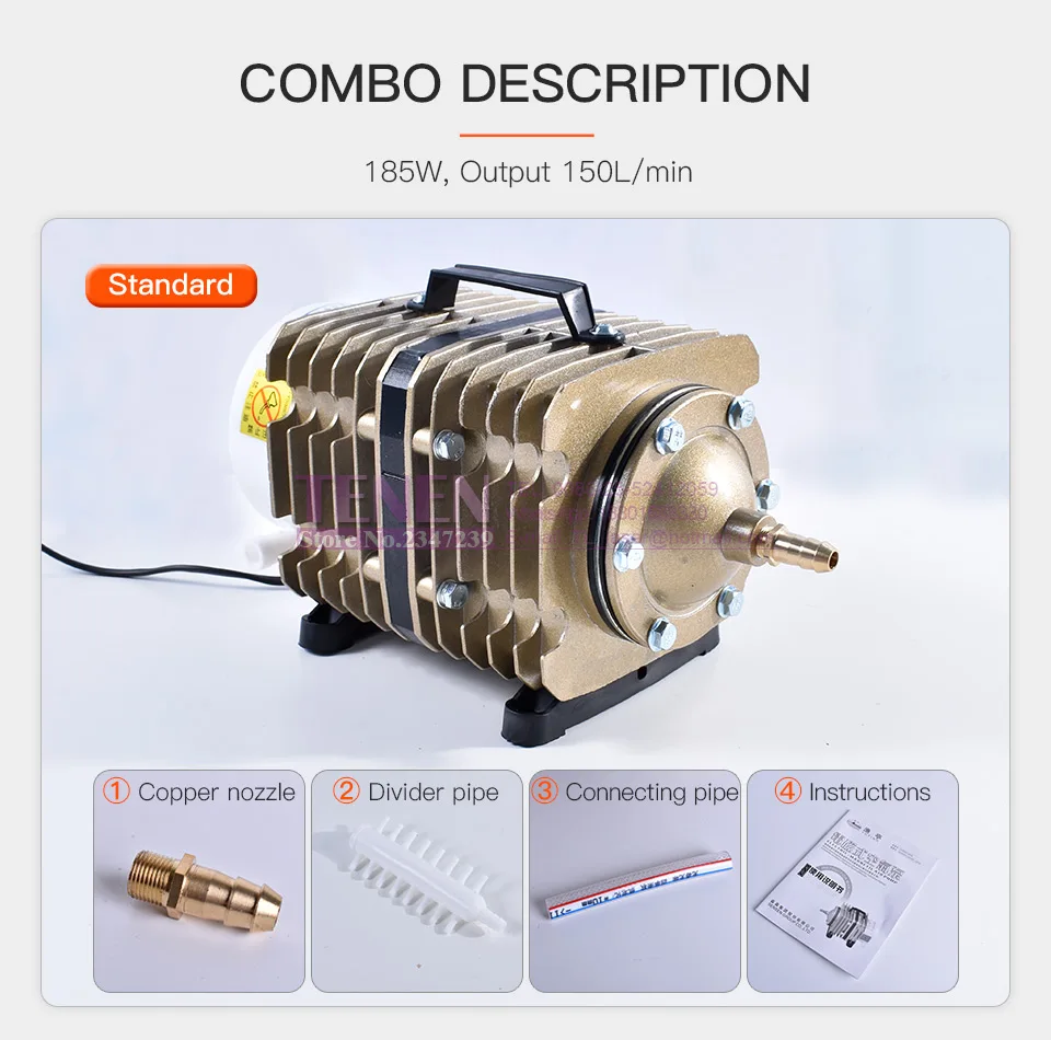 220V 185W 150L/мин Электрический магнитный воздушный компрессор SUNSUN воздушный насос ACO-012 ND YAG стержень для лазерной машины золы удалить для разведения аквариумных Рыбок