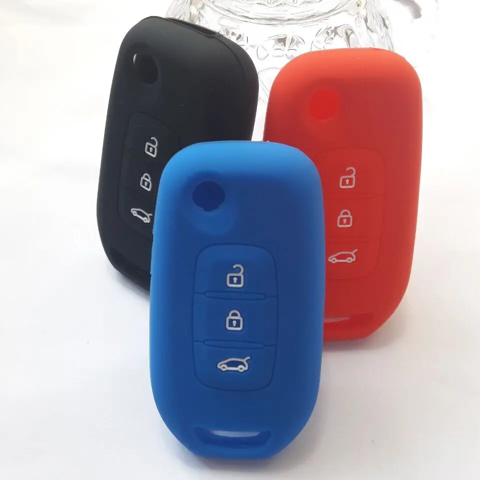 Автомобильный пульт дистанционного управления силиконовый чехол для ключей Renault