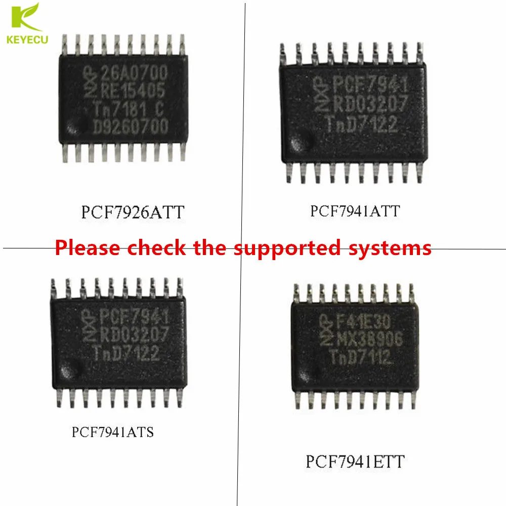 Новые запасные чипы KEYECU для IC модуля 10 шт. (PCF7926ATT/PCF7941ATT/PCF7941ATS/PCF7941ETT на выбор)|Ключ