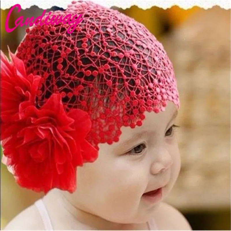 Детская Кружевная повязка на голову с большими цветами|hair accessories|hair accessories