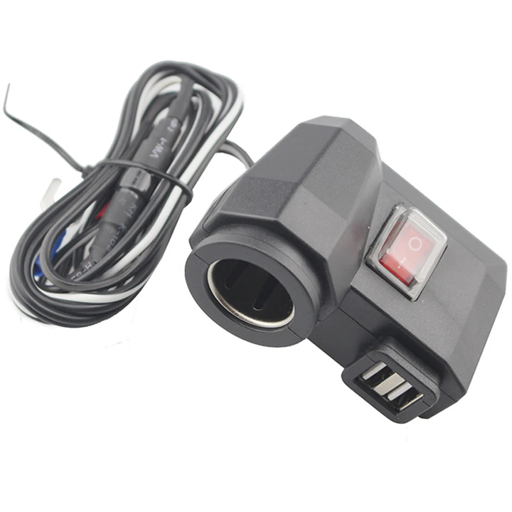 Водонепроницаемый мотоцикл двойной USB зарядное устройство прикуриватель