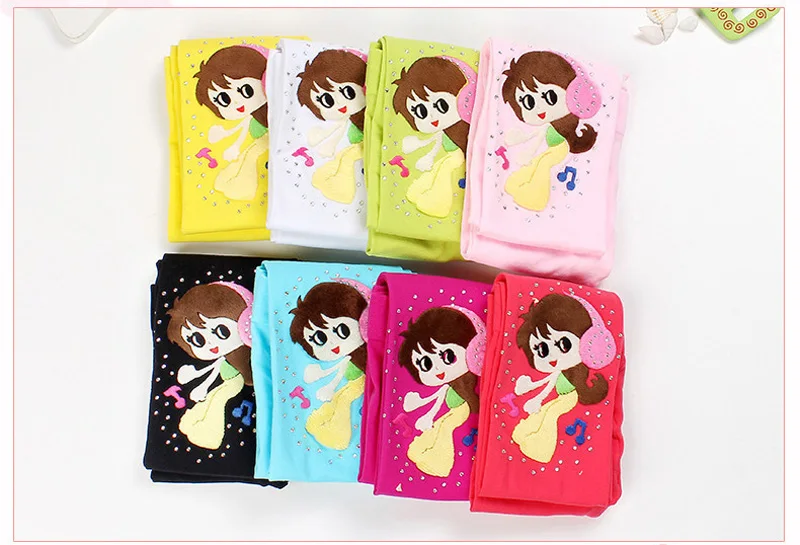 Осень весна детские колготки для девочек бархатные яркие цвета милые