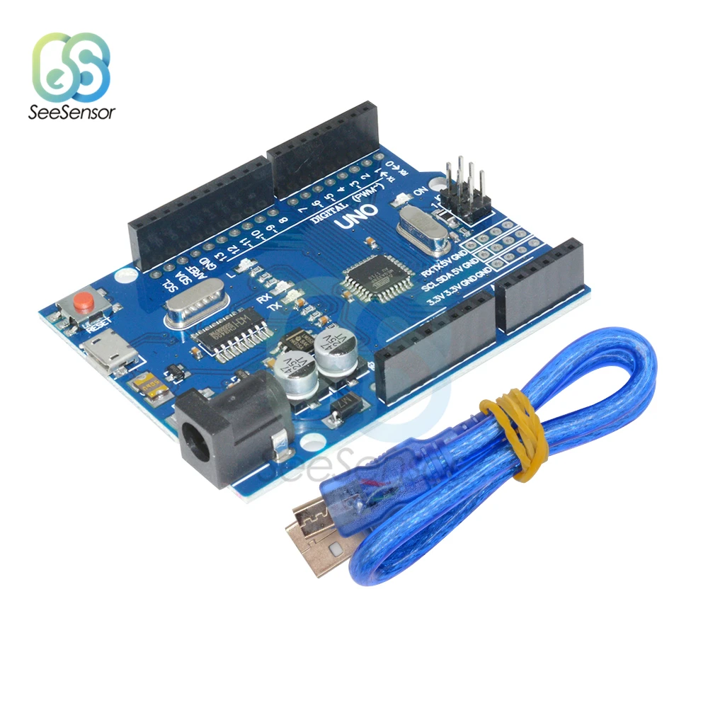 UNO R3 CH340G CH340 макетная плата MEGA328P ATMEGA328 ATMEGA328P-16AU модуль для Arduino Micro USB DIY Электронный