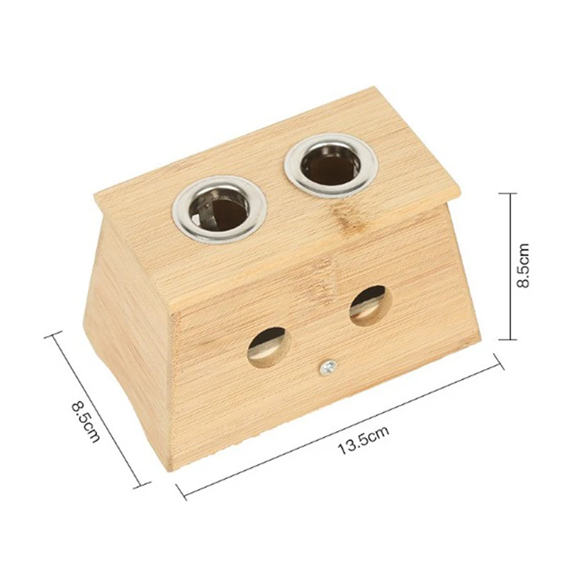Bamboo Moxa прижигание коробка иглоукалывание релаксационный ролик палочка держатель шеи руки тела акупунктурный массаж прижигание терапия устройство - Цвет: 2
