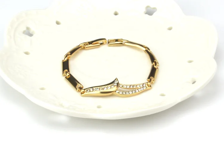 Новая высокая Мода Дубай ювелирный набор золото нигерийские Свадебные