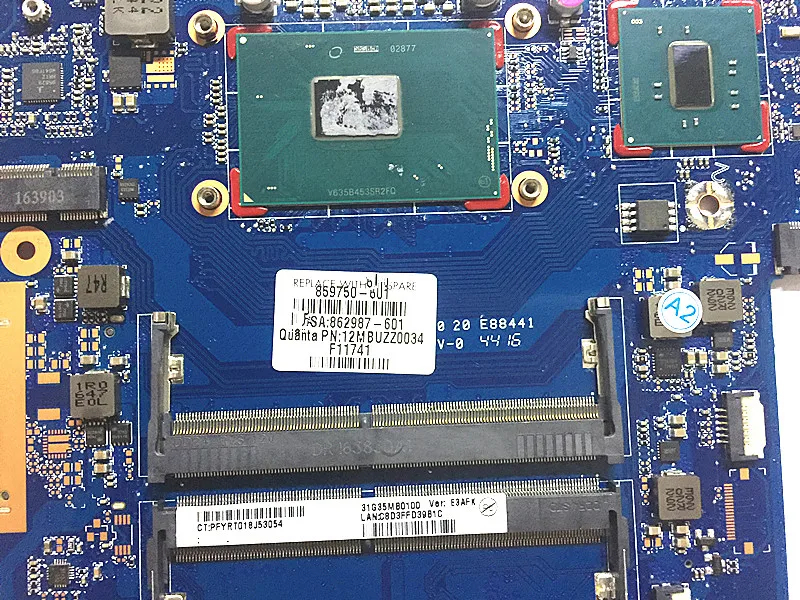 Для hp Тетрадь 15-ay033TX 15-AX Материнская плата ноутбука 859750-601 965 м 4 Гб i7-6700H DAG35AMB8E0 полностью протестирована