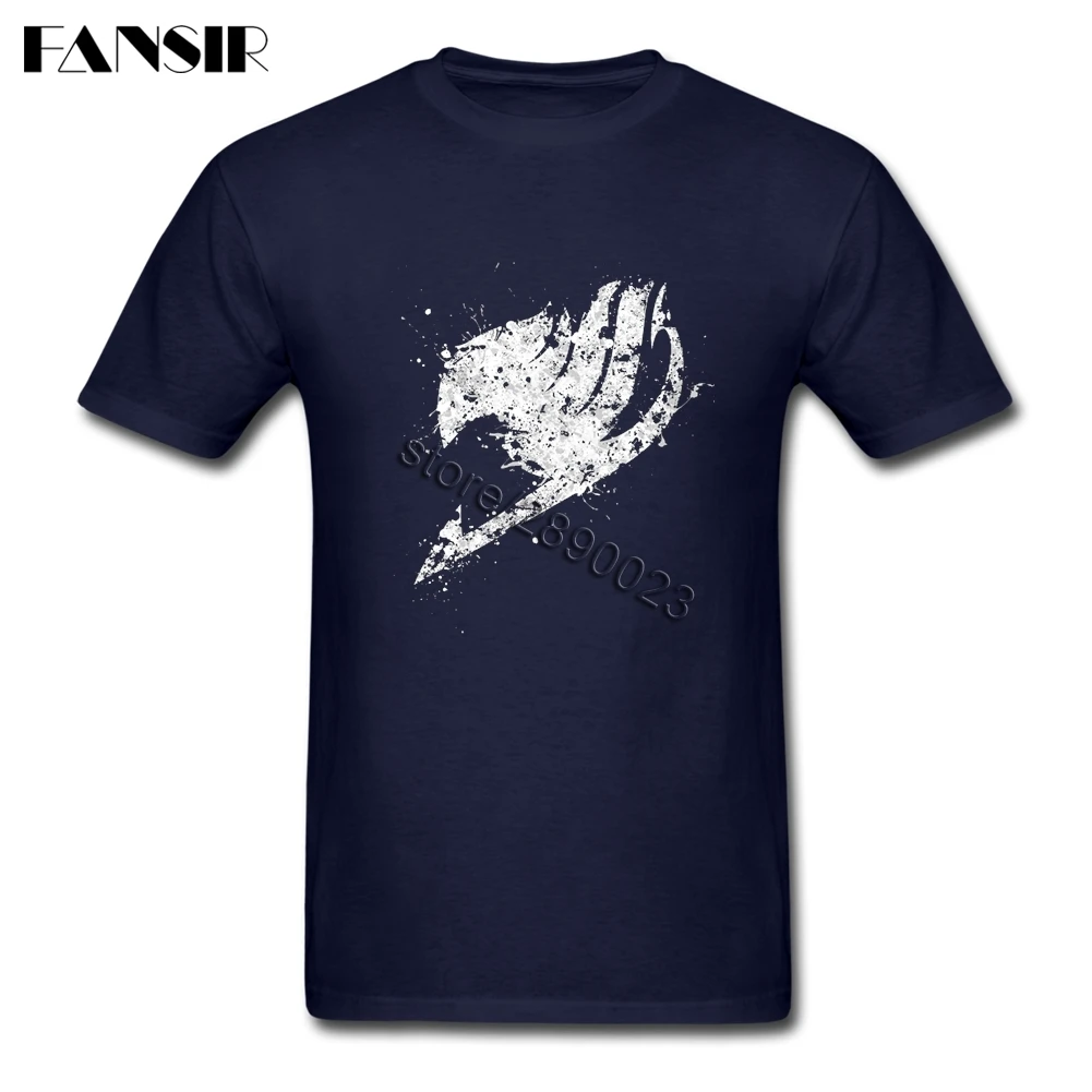 Fairy Tail футболки простые Для мужчин с рисунками из мультфильмов короткими