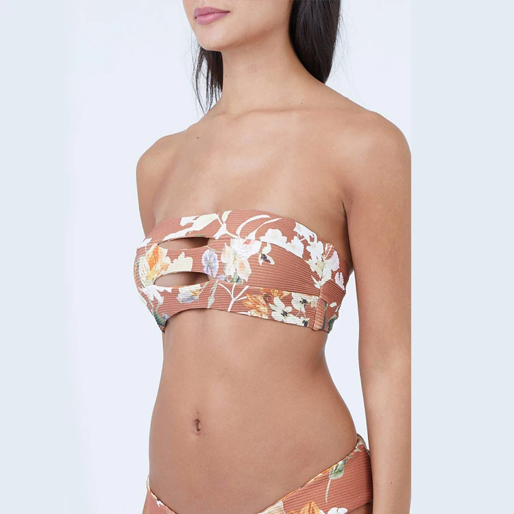 Бикини с ажурной трубкой топ низкой талией бикини открытыми плечами без бретелек