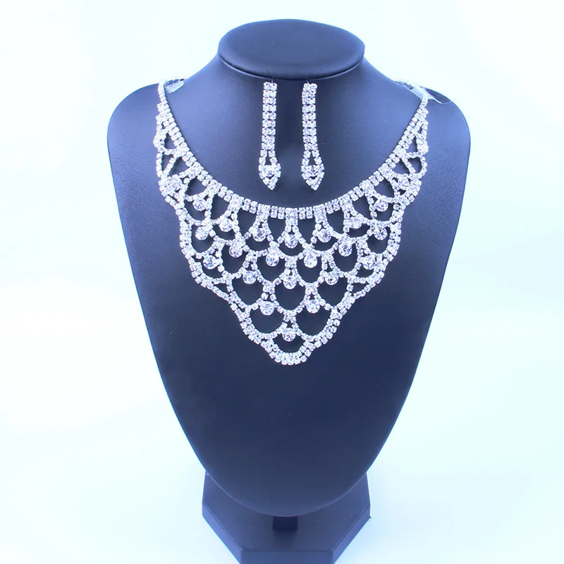 StoneFans роскошные наборы свадебных ювелирных изделий с искусственным цветком и