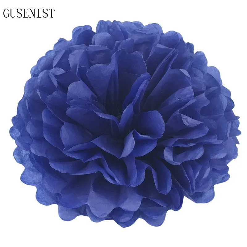 22 Royal blue Помпон, 10 см, тканевая бумага, помпоны, Цветочные шары для свадьбы, украшения комнаты, вечерние принадлежности, сделай сам, бумага, цветок - Цвет: 22 Royal blue