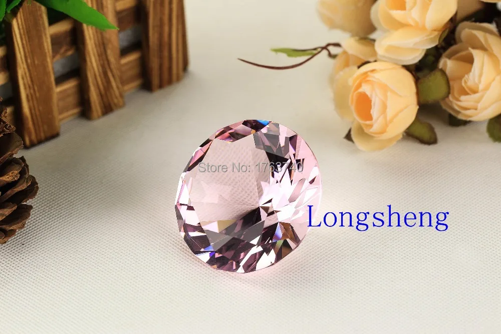 4 см алмазные свадебные центровые розовые хрустальные бумаги Вес 40 мм домашние