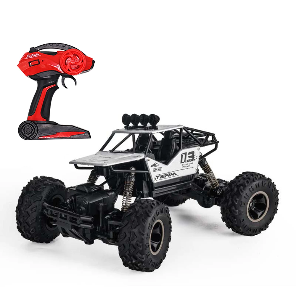 RC автомобиль 1/12 4WD рок сканеры двойные двигатели для вождения автомобиля Bigfoot автомобиль дистанционного управления модель автомобиля игрушки для детей мальчиков - Цвет: Серебристый