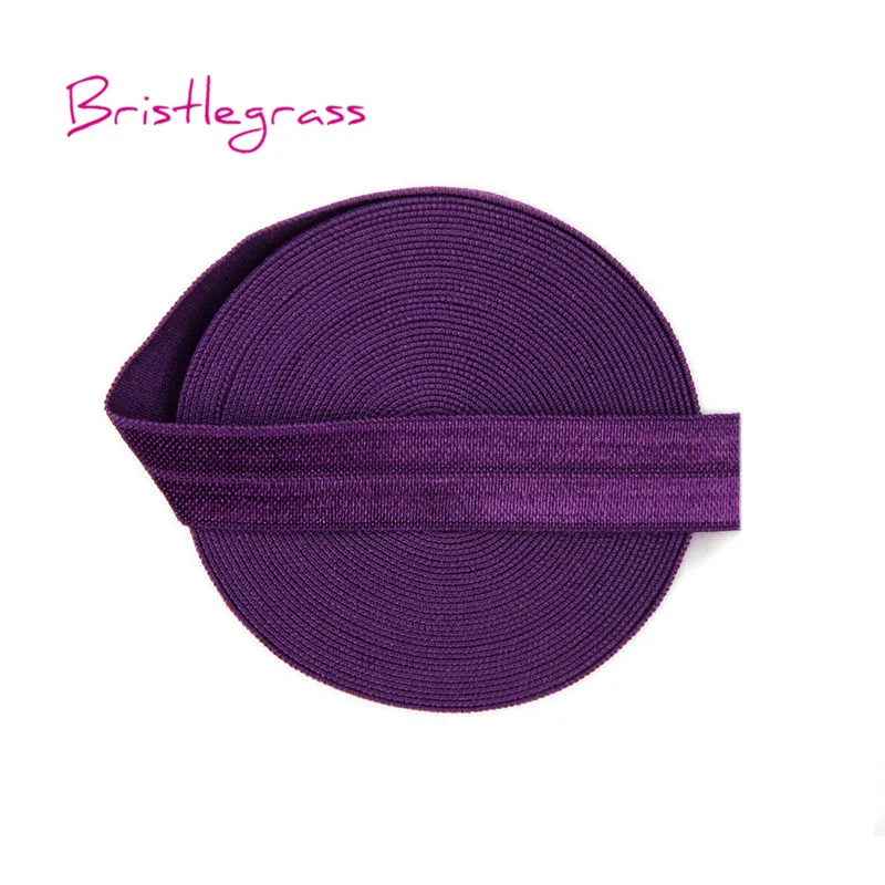 Plum BRISTLEGRASS 100 ярд в рулоне 5/" 15 мм твердые блестящие складывающиеся эластичные враг повязка из спандекса волос галстук платье с повязкой кружево отделка Шитье - Цвет: Plum