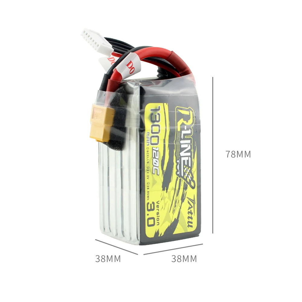 Татту R-Line Версия 3,0 V3 4S 6S 1300/1550/1800/2000 мА/ч, 120C 14,8 V Lipo Батарея с XT60 разъем для небольшой гоночный Дрон с видом от первого лица Квадрокоптер