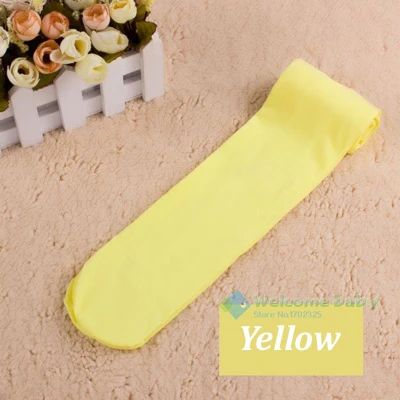 yellow Милое платье из джинсовой ткани яркого цвета колготки для девочек и новорожденных бархатные балетные колготки для младенцев в возрасте 0–2 лет - Цвет: yellow