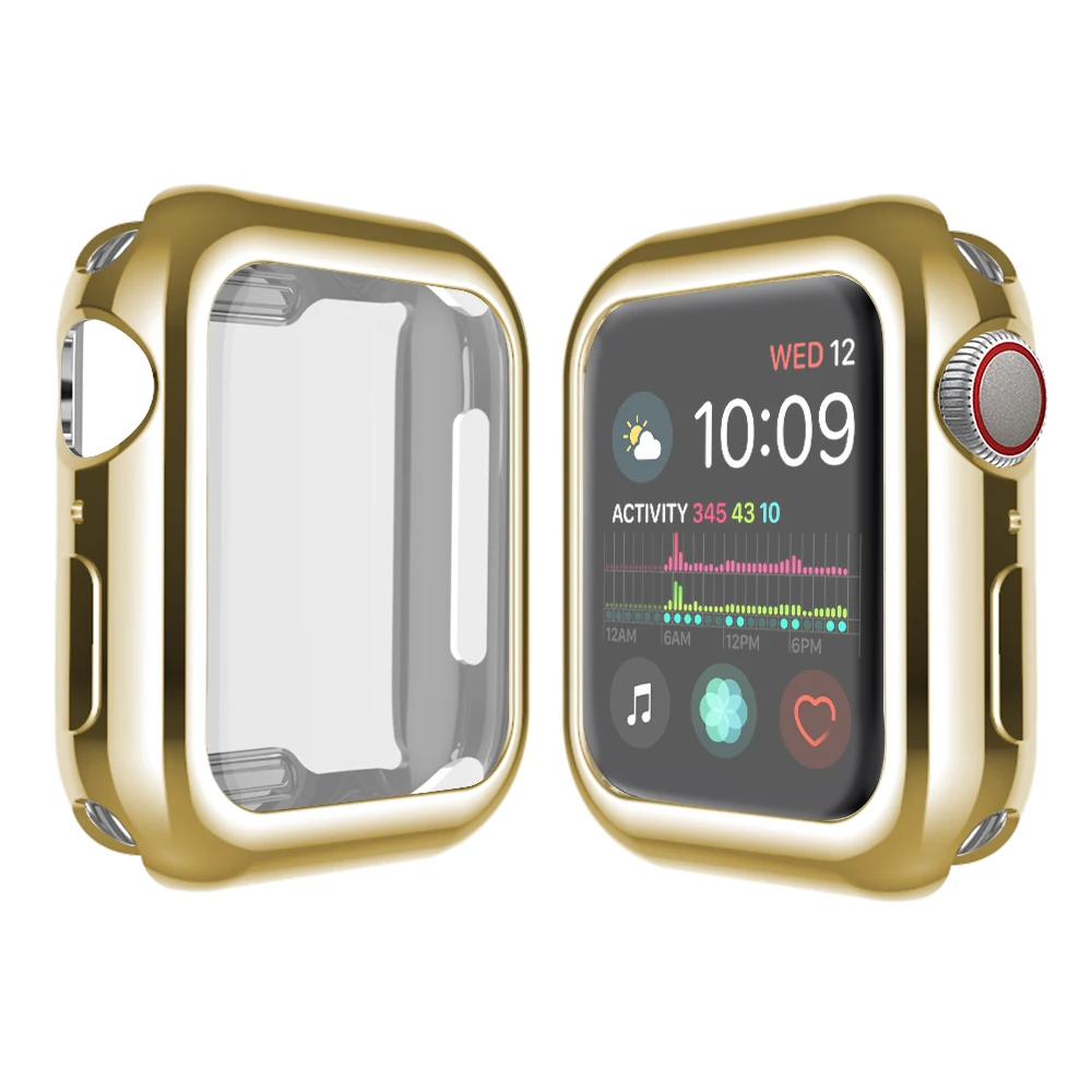 KINGBEIKE 6 цветов полный защитный чехол рамка часы Чехол для iWatch 40 мм 44 модный корпус