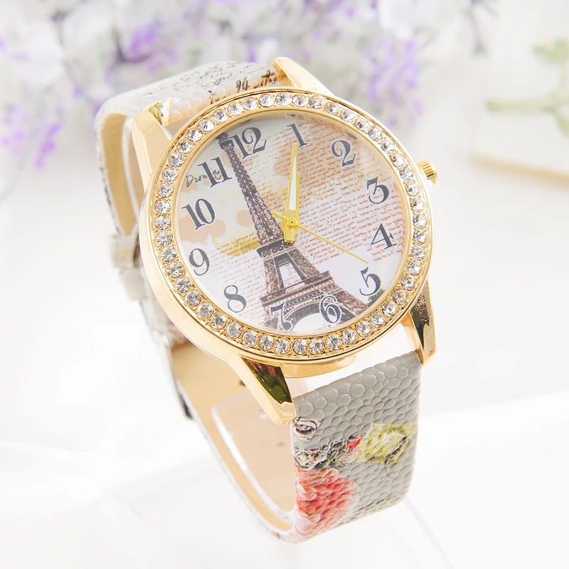 Новые красивые женские часы с цветами для девушек студенческие модные Geneva