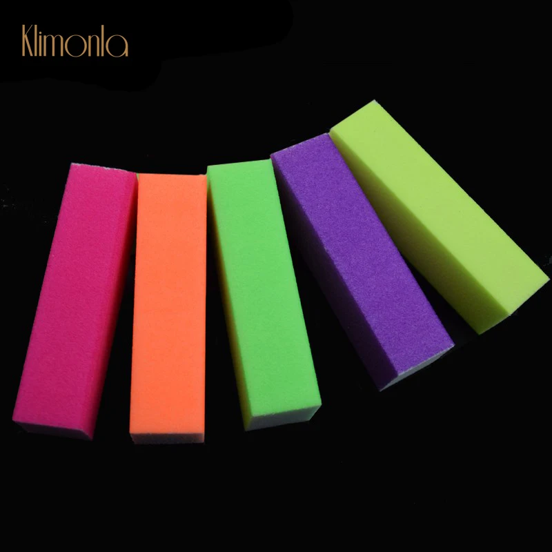

5Pcs New Colorful Nail File 4 Sides Nail Art sanding Buffing Block Nail Art Tips Women Nail Files Color Random Beauty Manicure