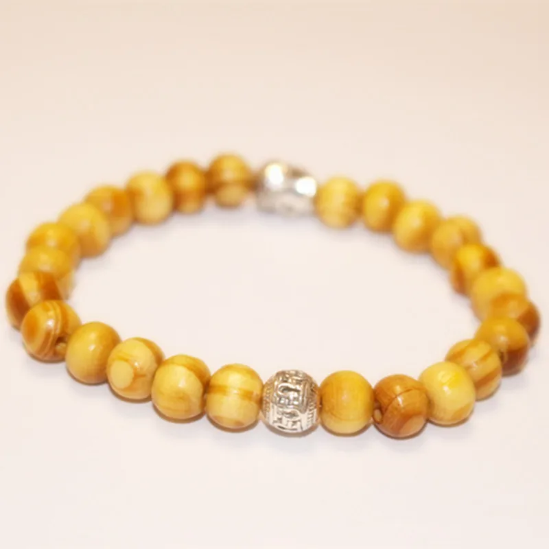 Браслет Sennier деревянный в виде головы Будды 8 мм|bracelet fashion|fashion braceletwood bracelet |