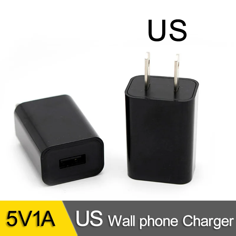 US EU/US USB Сетевое зарядное устройство для телефона с разъемом USB Мощность адаптер 5V1A AC 100 V-240 V черный 1 взаимный обмен данными между компьютером и периферийными устройствами многофункциональный для iPhone samsung Xiaomi - Цвет: US