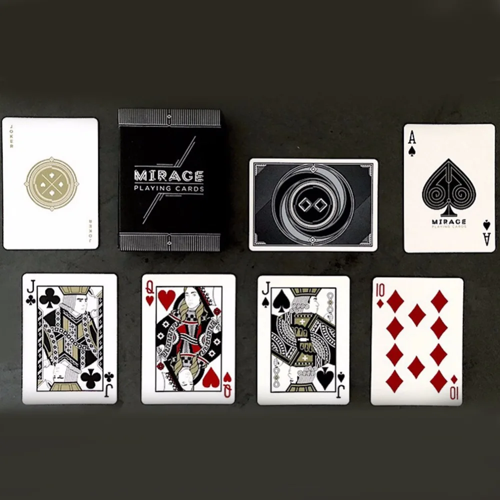 1 колода Mirage V3 Poker Eclipse Edition черная игральные карты волшебные реквизиты фокусы для