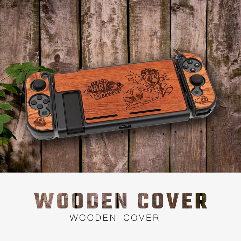 Защитный кожух корпус для консольный переключатель Nintendo Joy-Con контроллер Деревянный чехол пыленепроницаемый сумка для переноски