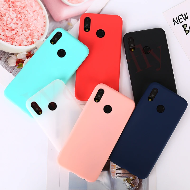 Мягкий силиконовый яркий матовый чехол для huawei P20 Lite P30 Pro Honor 8C 8X9 mate 20 10 Lite P Smart Y6 Prime Y7 Pro чехол