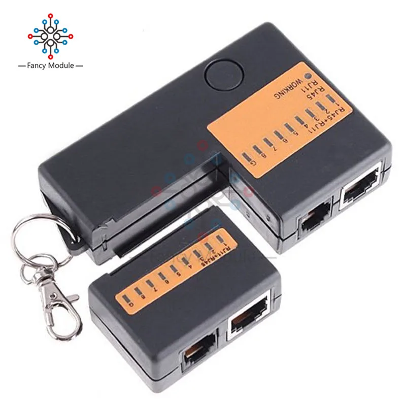 Портативный мини-тестер сетевого кабеля инструменты RJ45 RJ11 RJ12 тестер LAN с цепочкой