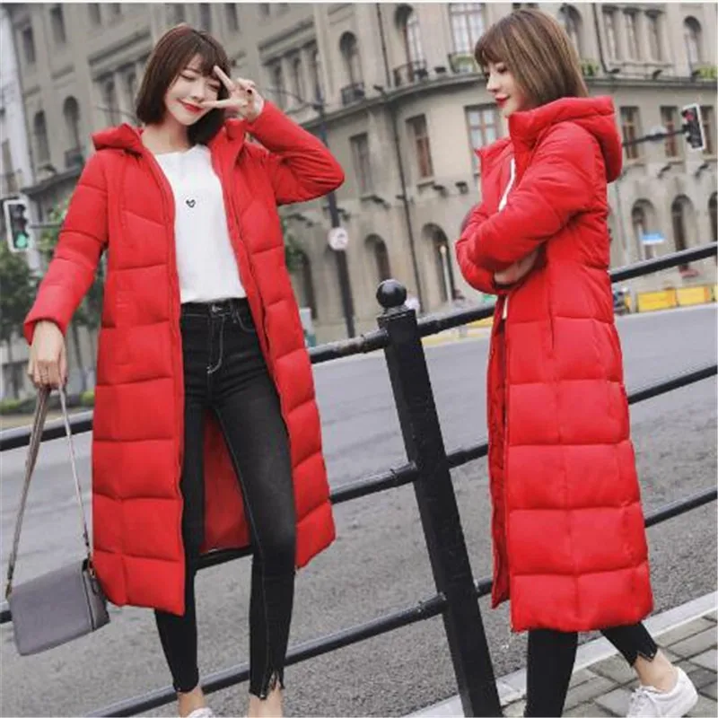 M-6XL новинка зимняя куртка Женская парка пальто Feminina длинный пуховик плюс размер с