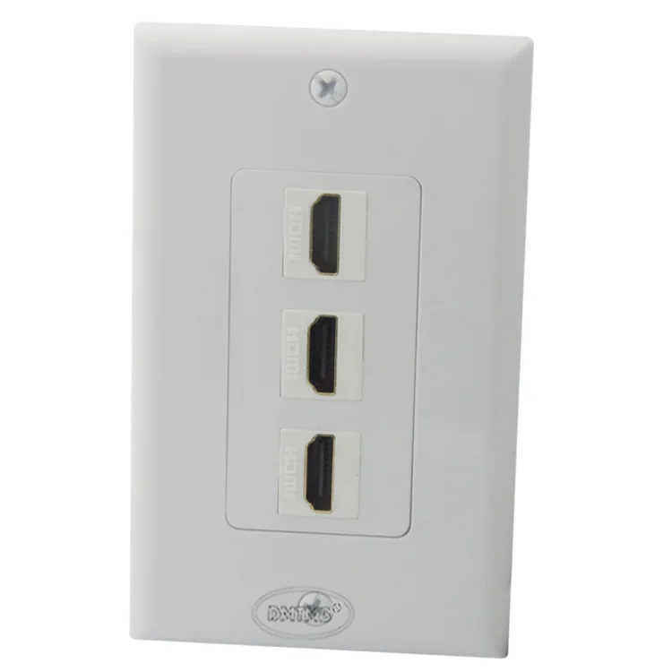 

3 X HDMI wall plate with female to female connector