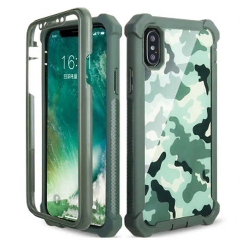360 градусов угловая Подушка противоударный чехол для iPhone X XR XS Max 6 6S 7 8 Plus чехол TPU защитные бесплатные чехлы с закаленным стеклом