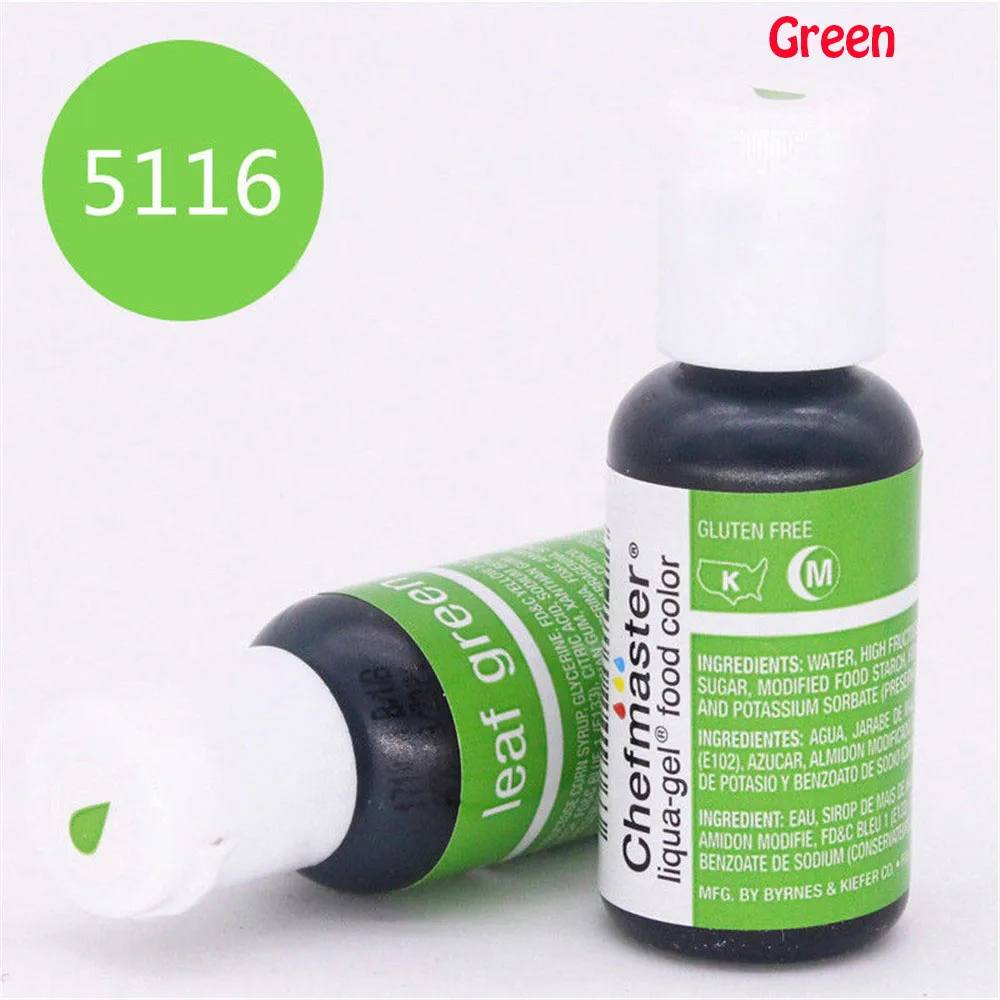 Green Новые пищевые красители Макарон съедобный крем Торт Помадка выпечки ингредиенты торт съедобные продукты Пигментные Цвета выпечки Кондитерские инструменты - Цвет: Green