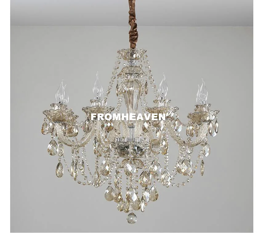 Современный Коньяк K9 Хрустальная люстра Lustre Хрустальные люстры E14 светодиодные De