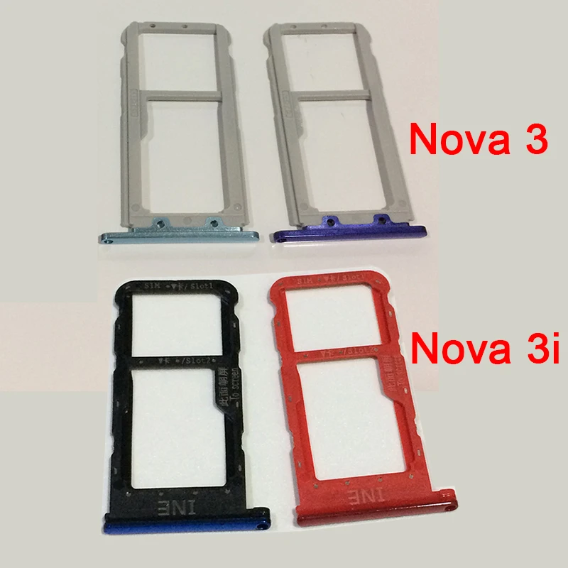 Оригинальный новый двойной лоток для Sim карты Nano слот Micro SD разъем Huawei Nova 3 3i