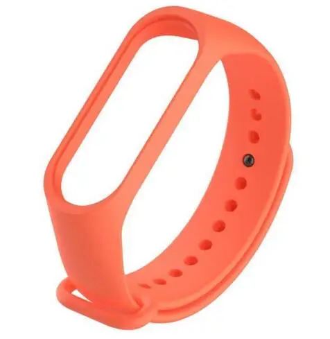 Orange mi Band 3 Силиконовый ремешок для наручных браслетов сменный цветной ремешок для оригинальных Xiaomi mi 3 резиновых браслетов - Цвет: Orange