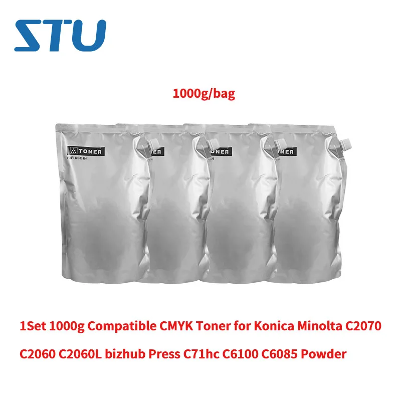 1 Набор 1000 г совместимый тонер CMYK для Konica Minolta C2070 C2060 C2060L bizhub пресс C71hc C6100 C6085 BH