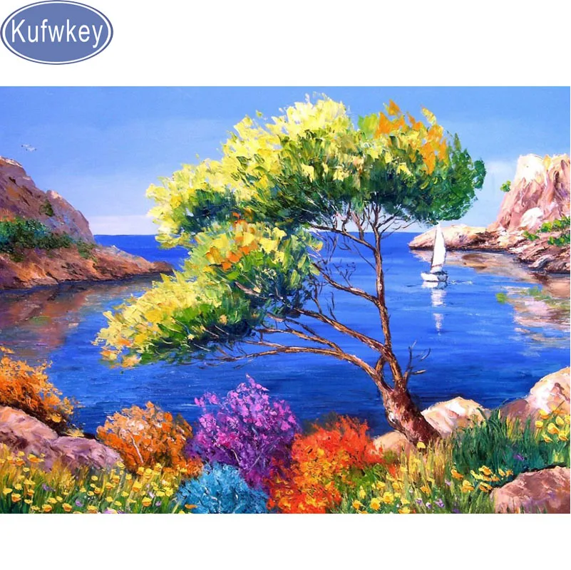 

Полноразмерная алмазная живопись, пейзаж, вышивка крестиком 5d, Алмазная мозаика, распродажа, природный пейзаж, домашний декор